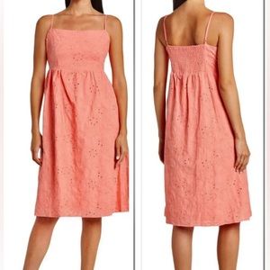 Nanette Lepore‎ Embroidered Dress NWT Sleeveless Size 12 Coral Feminine Summer